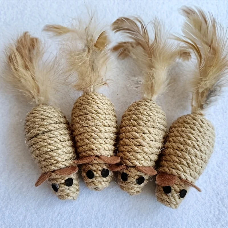 Sisal mouse toy