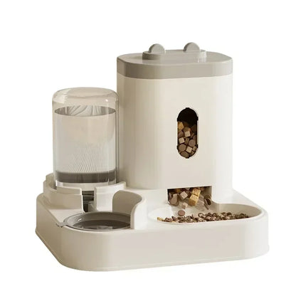 Automatic water and kibble dispenser