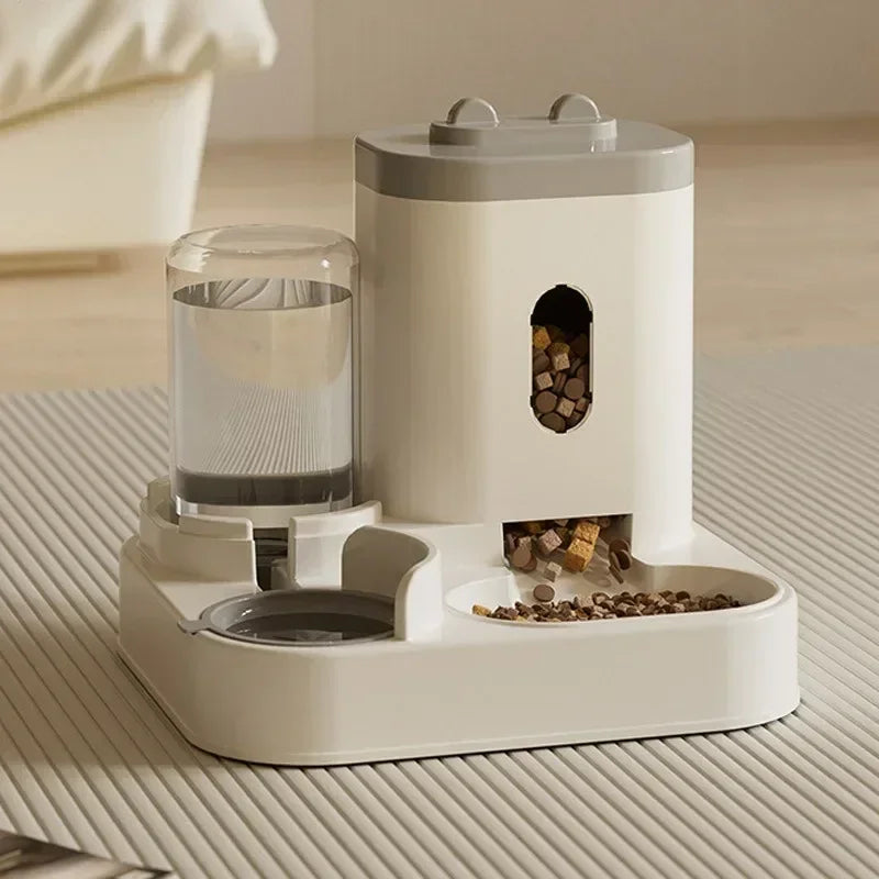 Automatic water and kibble dispenser